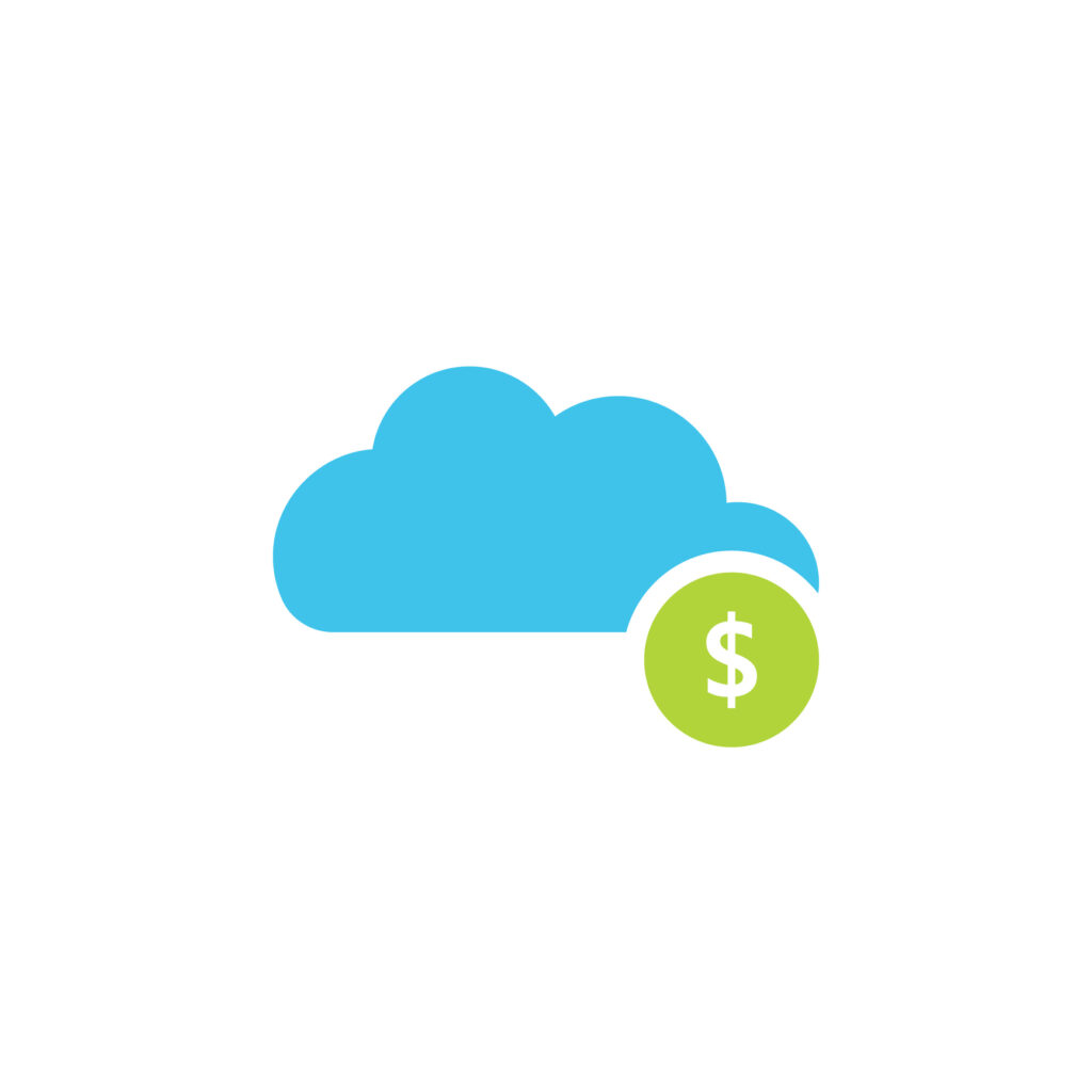 Cost cloud icon